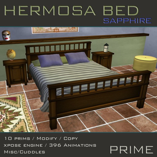 PRIME Hermosa Bed (Sapphire) 