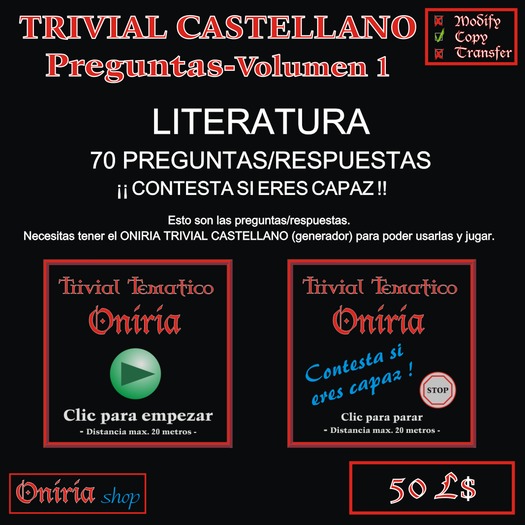 ONIRIA TRIVIAL CASTELLANO-preguntas-V1-Literatura 