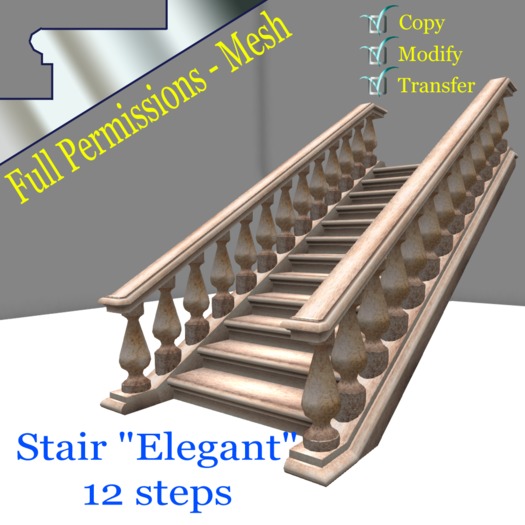 FULL PERMISSIONS - Single STAIR "elegant" - 12 steps