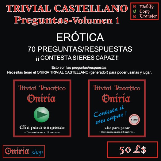 ONIRIA TRIVIAL CASTELLANO-GENERADOR