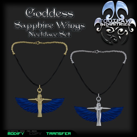 [FPI] Goddess Sapphire Set - Gold & Silver Necklace