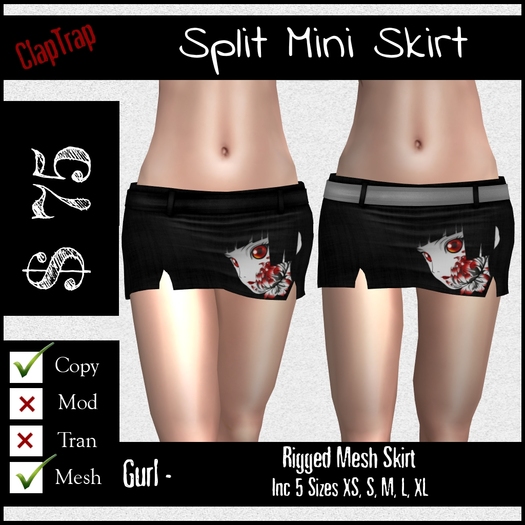 CT Split Mini Skirt DEMOS