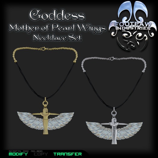 [FPI] Goddess Mother of Pearl Set - Gold & Silver Necklace