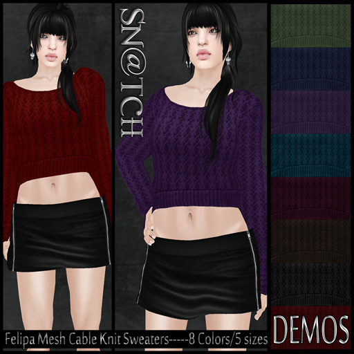 :::Sn@tch Mesh Felipa Sweater-All Colors (XSmall):::