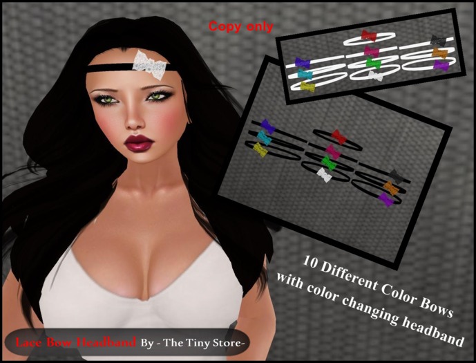 -The Tiny Store - Lace Bow Headband