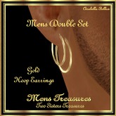 MT - MENS DOUBLE HOOP EARRINGS YG