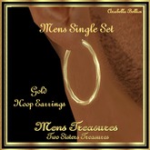 MT - MENS SINGLE HOOP EARRINGS YG