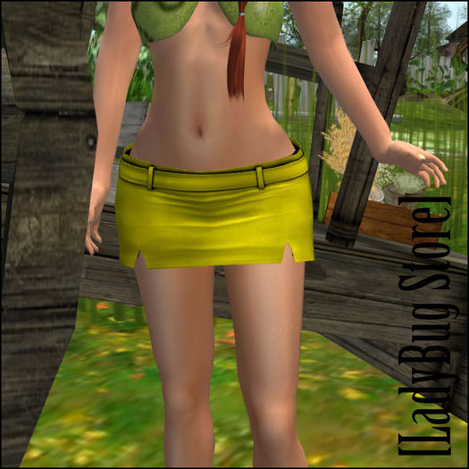 [LadyBug Store] Mini Skirt Neon Yellow