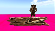 ! wood kludge 23.02.13.A sculpted log prim full permission 3d fun