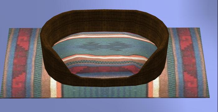 Mauve Tartan Pet Bed & Rug