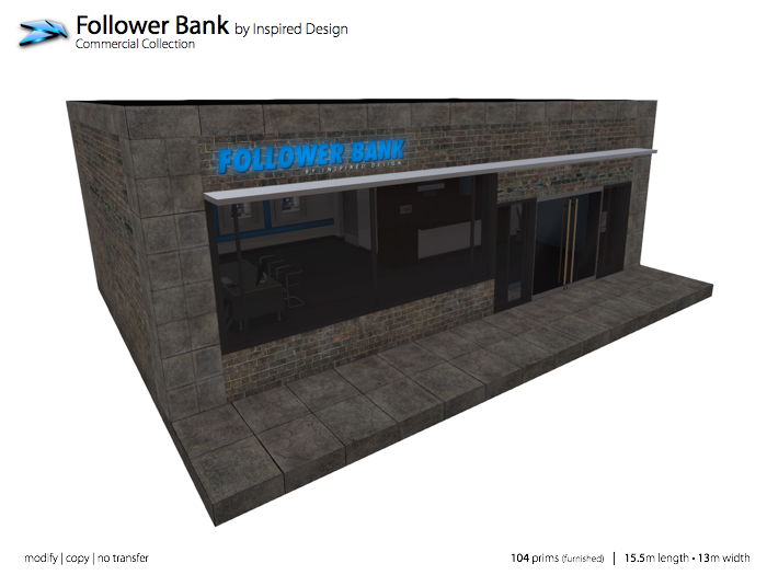 Inspired Design - Follower Bank Branch / Credit Union - FULLY FURNISHED