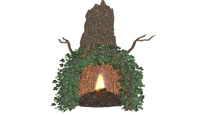 Twigtastic fireplace