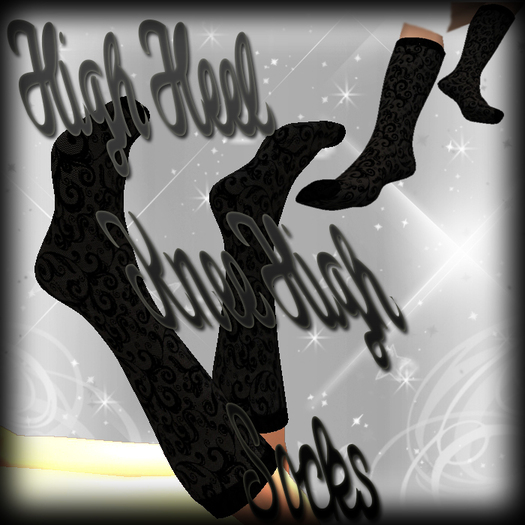 High Heeled Socks - Black Lace - Copy/Mod