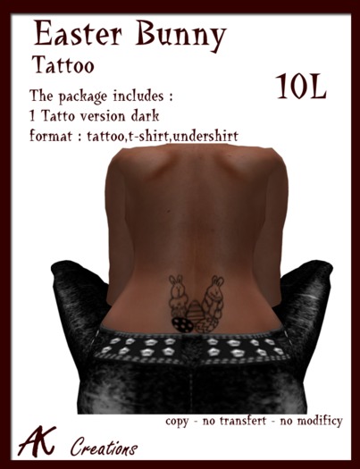 easter bunny tattoo