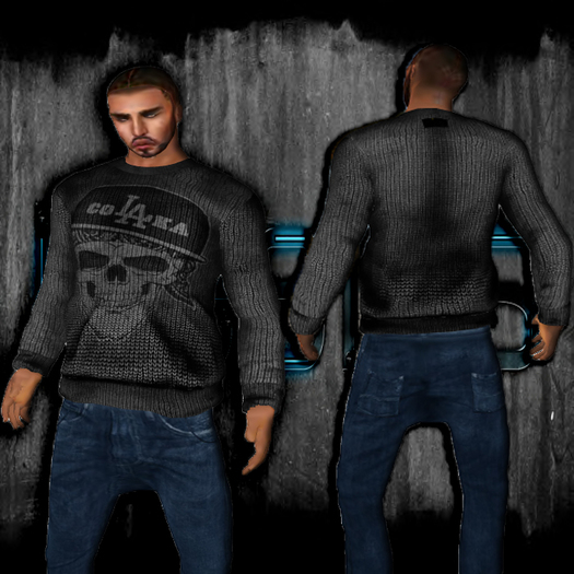 Black LA Skull sweater