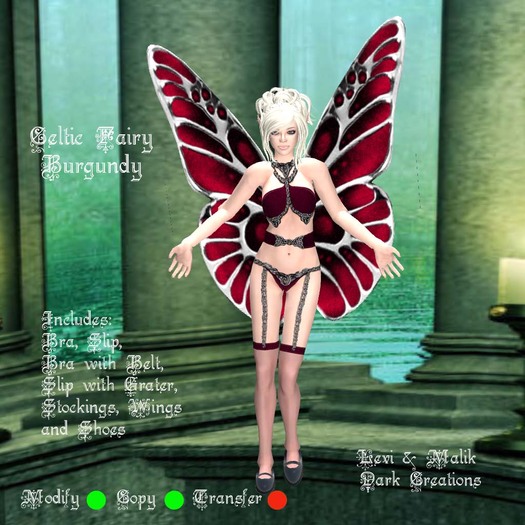 Celtic Fairy Burgundy
