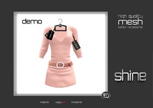 shine by [ZD] - MESH - Belted Sweater