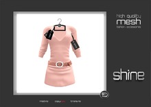 shine by [ZD] - MESH - Belted Sweater