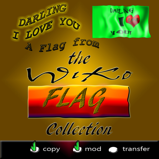WIKO * FLAG DARLING I LOVE YOU