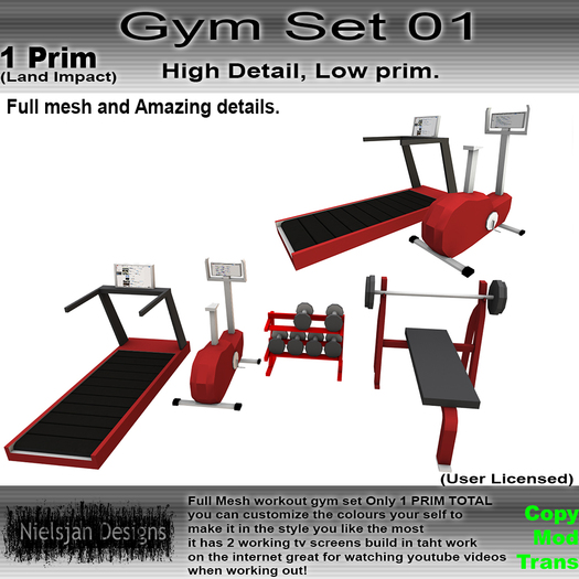 100%Mesh Gym Set 1 Prim Total