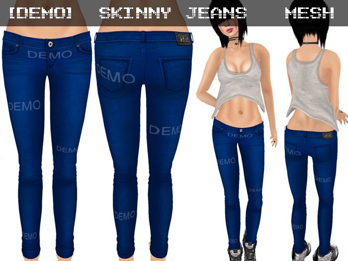 DEMO Skinny Jeans Blue2 - Mesh