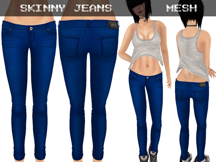 Skinny Jeans Blue2 - Mesh