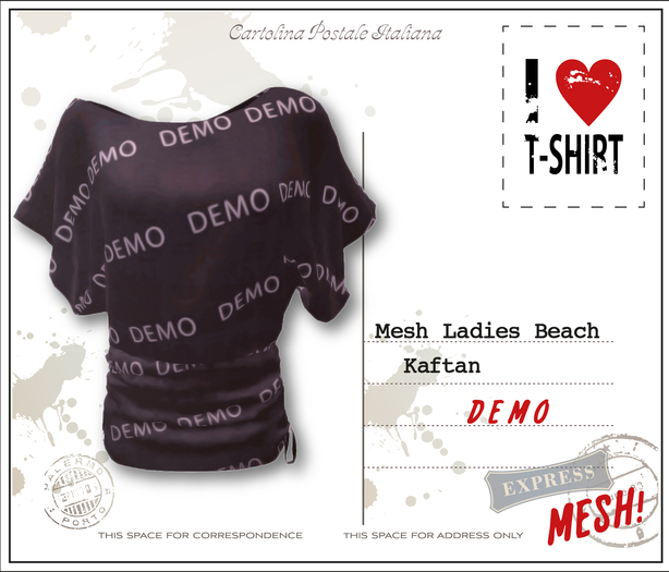 I♥T-SHIRT!! mesh beach KAFTAN DEMO 