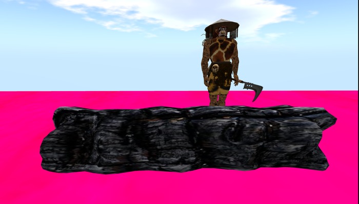 ! burnt wood kludge 24.02.13.E sculpted log prim full permissions