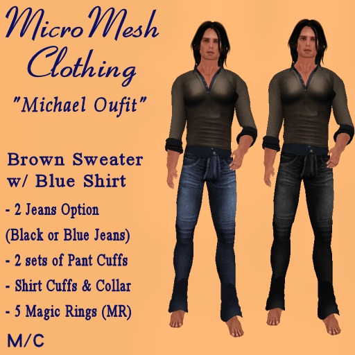 Michael Outfit (Brown/Blue)(Micro Avatars)