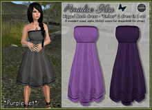 {Paradise Kiss} Ember dress-Purple (Rigged Mesh)