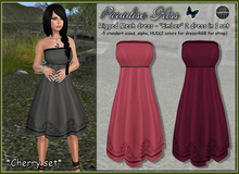 {Paradise Kiss} Ember dress-Cherry (Rigged Mesh)