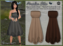 {Paradise Kiss} Ember dress-Brown (Rigged Mesh)
