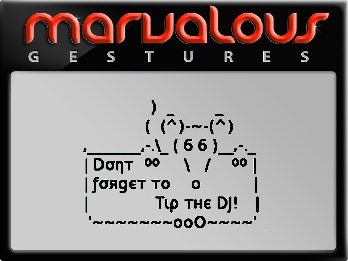 DONT FORGET TO TIP THE DJ! GESTURE