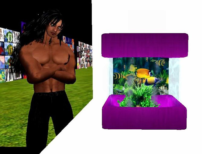 mini light purple table tank