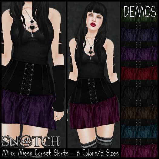 :::Sn@tch Mesh Minx Corset Mini -All Colors (Small):::