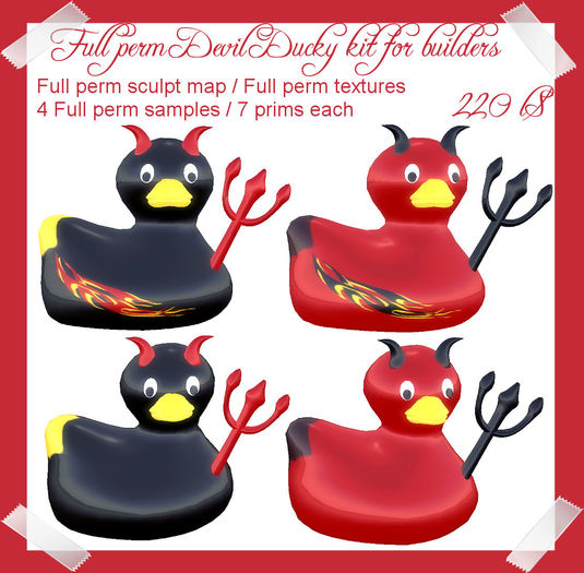 Full Perm Cute Devil Ducky kit for builders