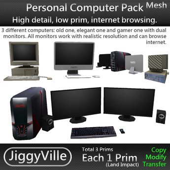 Second Life Marketplace - Personal Computer Pack - Full Perm 1 Prim