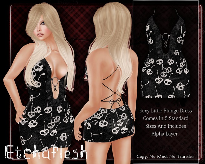 DEMO [Etchaflesh] Eville Plunge Dress