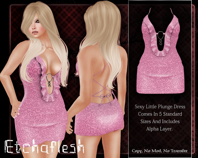 [Etchaflesh] Swirlz Plunge Dress
