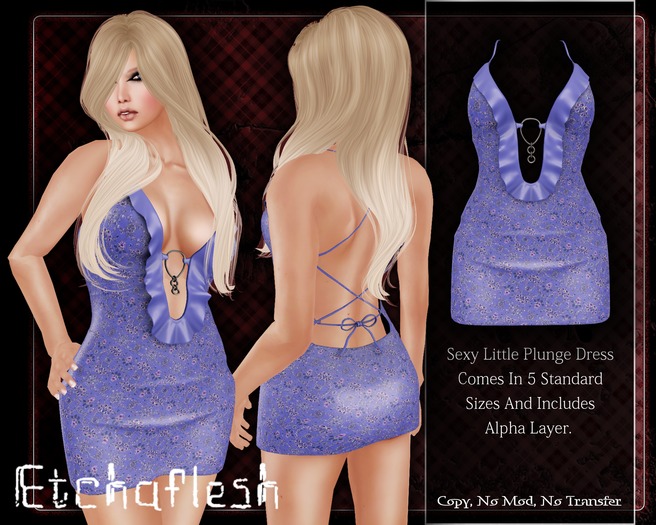 [Etchaflesh] Eyelet Plunge Dress
