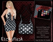[Etchaflesh] Seein Spots Plunge Dress W/ HUD