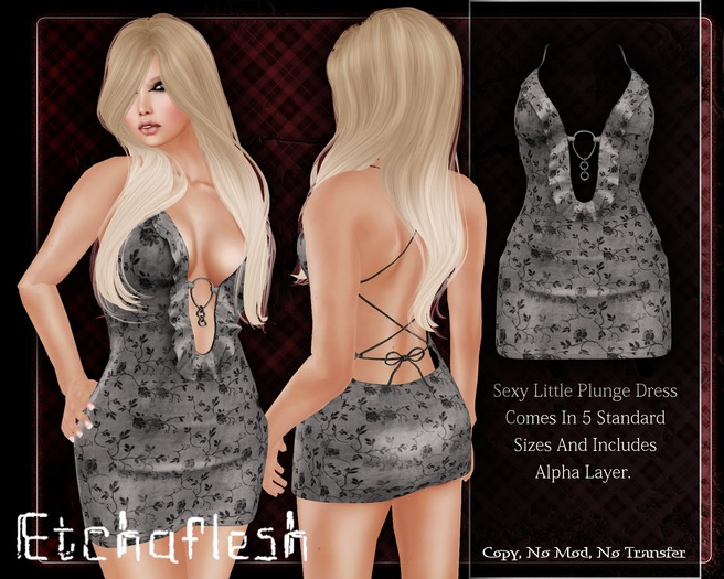 [Etchaflesh] Withered Plunge Dress