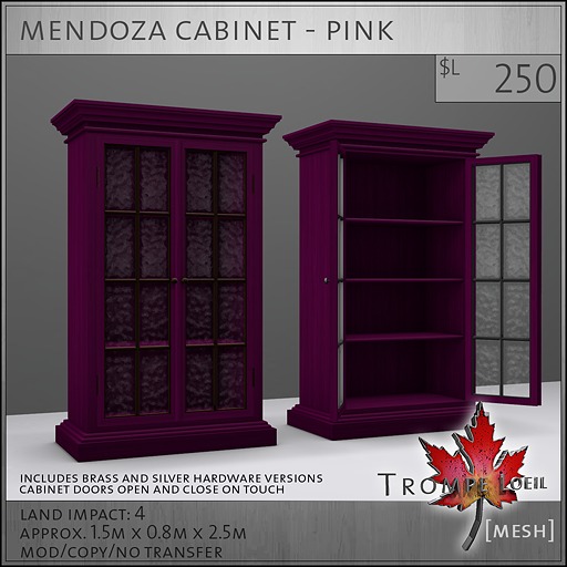 Trompe Loeil - Mendoza Cabinet Pink [mesh]