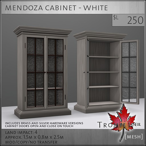 Trompe Loeil - Mendoza Cabinet Black [mesh]