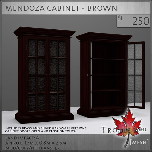 Trompe Loeil - Mendoza Cabinet Black [mesh]