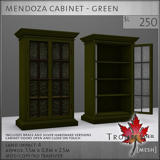 Trompe Loeil - Mendoza Cabinet Green [mesh]