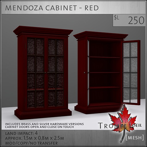 Trompe Loeil - Mendoza Cabinet Black [mesh]