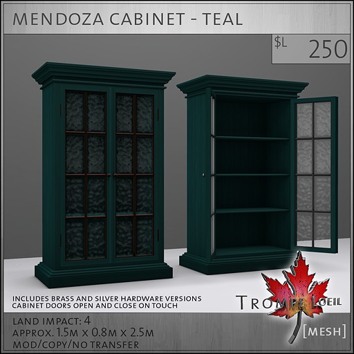 Trompe Loeil - Mendoza Cabinet Black [mesh]