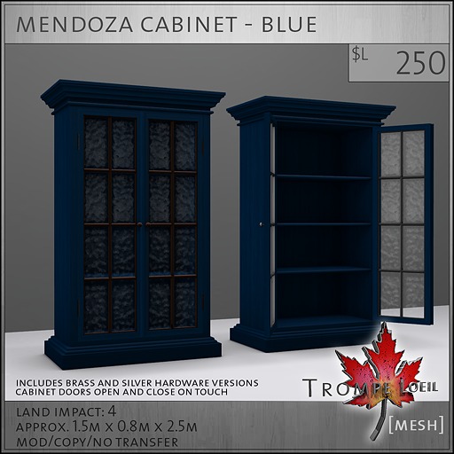 Trompe Loeil - Mendoza Cabinet Black [mesh]