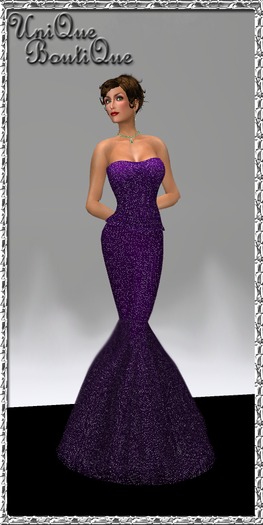 *UniQue* Faith Mesh Gown in Purple